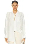 R13 Drop Neck Top In White