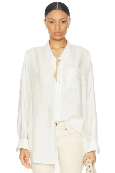 R13 Drop Neck Top In White