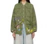 R13 Drop Neck Workshirt In Plaid With Paint Splatter And Scribbles In Multi
