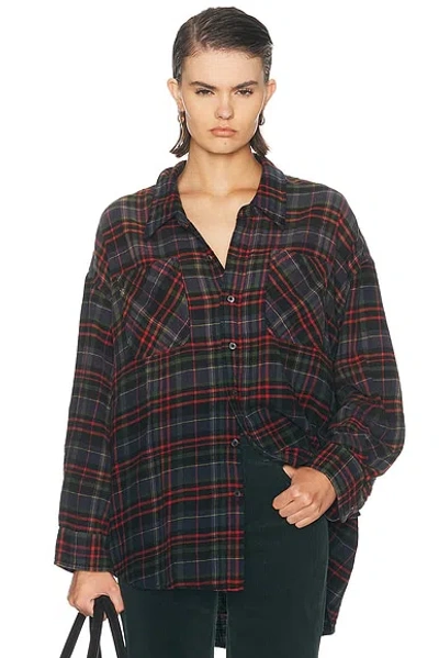 R13 Drop Neck Workshirt In Multi