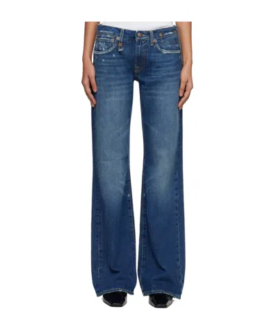 R13 Effie Belt Loop Jeans In Metallic