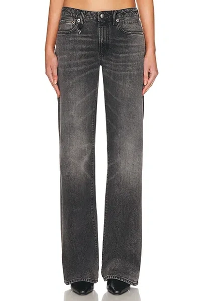 R13 Effie Low Rise Straight Leg In Black