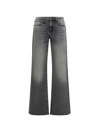 R13 Effie Straight-leg Jeans In Gray