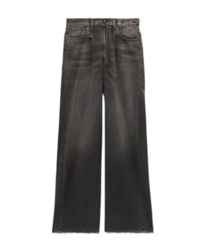 R13 Ellery Wide-leg Jeans In Black