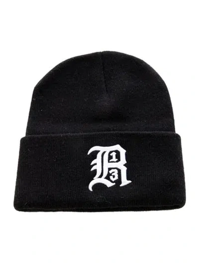 Pre-owned R13 Embroidered Beanie In Black