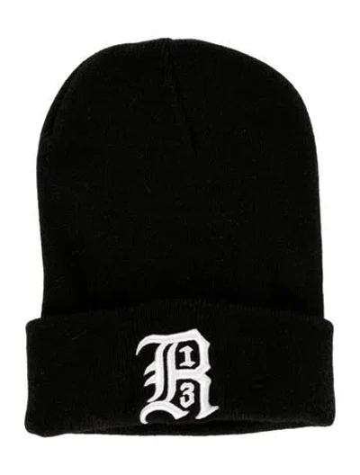 Pre-owned R13 Embroidered Beanie Cap In Black