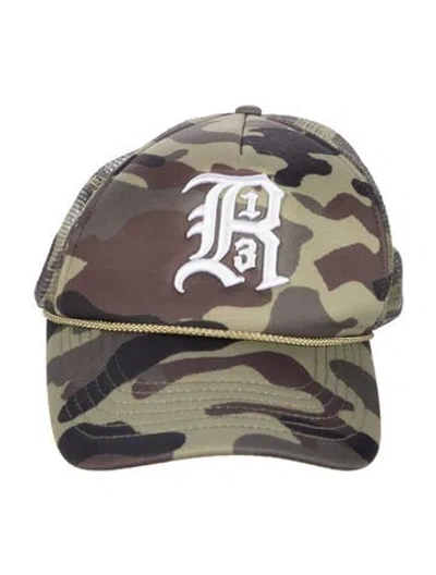 Pre-owned R13 Embroidered Logo Baseball Cap In Green
