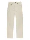 R13 Embroidered-pocket Jeans In Neutral