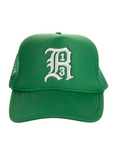 Pre-owned R13 Embroidered Trucker Hat In Green