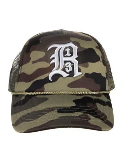Pre-owned R13 Embroidered Trucker Hat In Green