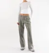 R13 EXPOSED SEAM TROUSERS IN LIGHT HEATHER GREY