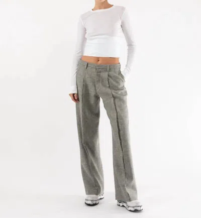 R13 Exposed Seam Trousers In Light Heather Grey