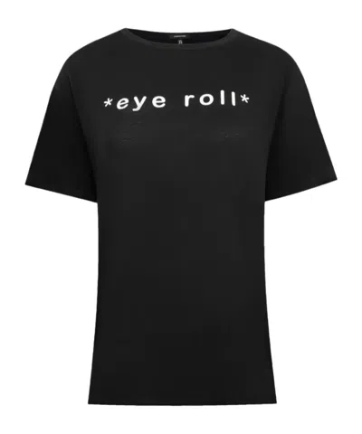 R13 Eye Roll Crew Neck Short Sleeve T-shirt In Black