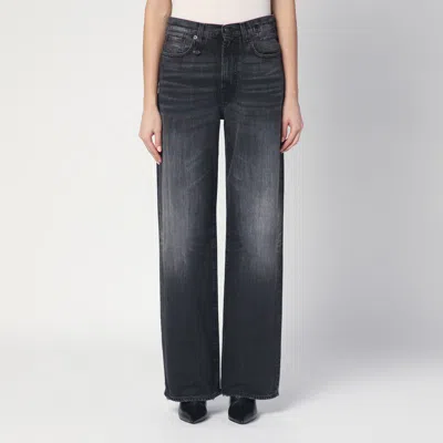 R13 Faded Black Wide Jeans