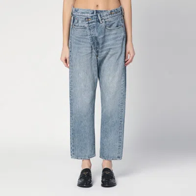 R13 Faded Blue Crossover Jeans