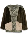 R13 Faux-fur Jacket In Green