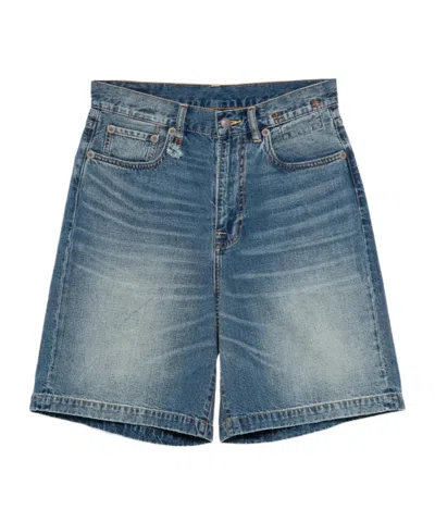 R13 Five-pocket Denim Shorts In Blue