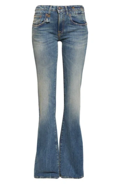 R13 Flare Boyfriend Jeans In Kelly Stretch