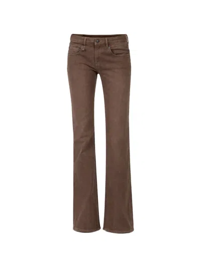 R13 Flared Jeans In Brown