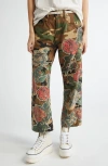 R13 Camo Patchwork Utility Pants In Rose Applique Camo