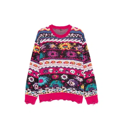 R13 Floral Distressed Sweater In Multi
