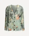 R13 Floral Pattern Cardigan In Green