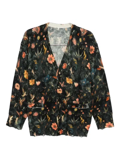 R13 FLORAL-PRINT CARDIGAN