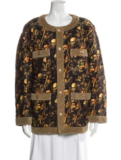 Pre-owned R13 Floral Print Coat W/ Tags In Brown