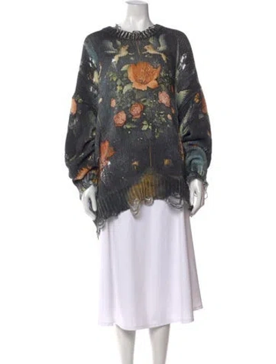 Pre-owned R13 Floral Print Crew Neck Sweater In Multi