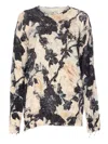 R13 Floral-print Distressed Sweatshirt In Multi
