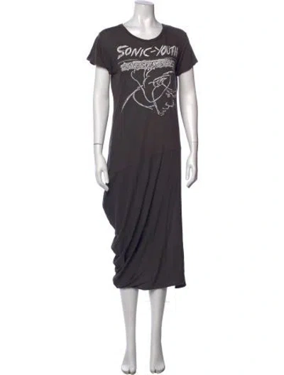 Pre-owned R13 Floral Print Dress In Gray