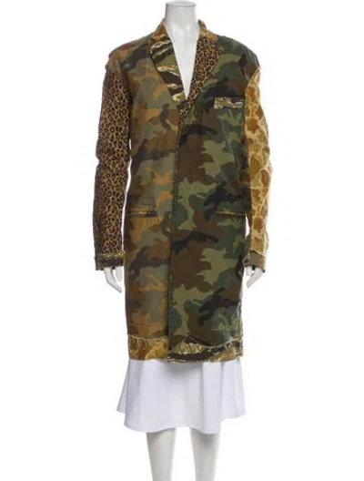 Pre-owned R13 Floral Print Evening Jacket In Green