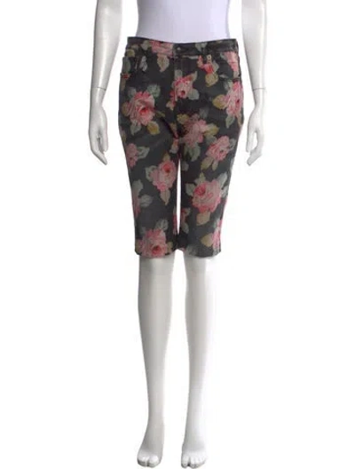 Pre-owned R13 Floral Print Knee-length Shorts In Blue