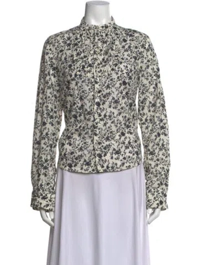 Pre-owned R13 Floral Print Long Sleeve Top In Multicolor