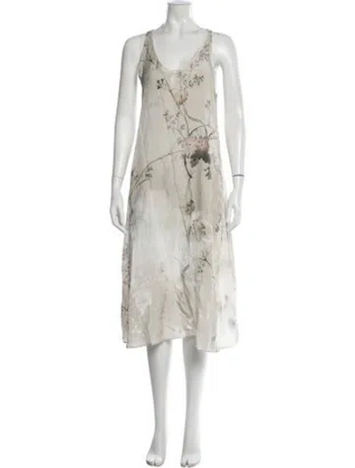 Pre-owned R13 Floral Print Midi Length Dress In Neutral