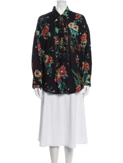 Pre-owned R13 Floral Print Mock Neck Sweater In Multi