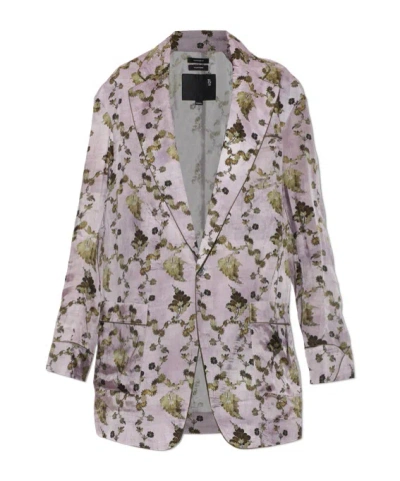 R13 Floral Print Relaxedfit Blazer In Multi