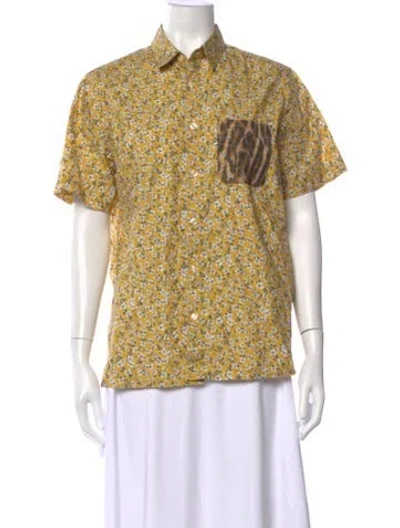 Pre-owned R13 Floral Print Short Sleeve Top In Multi