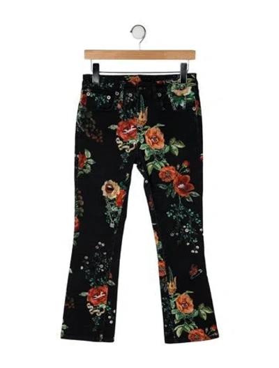 Pre-owned R13 Floral Print Straight Leg Pants W/ Tags In Blue