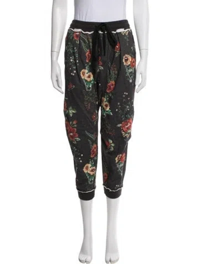 Pre-owned R13 Floral Print Sweatpants In Gray