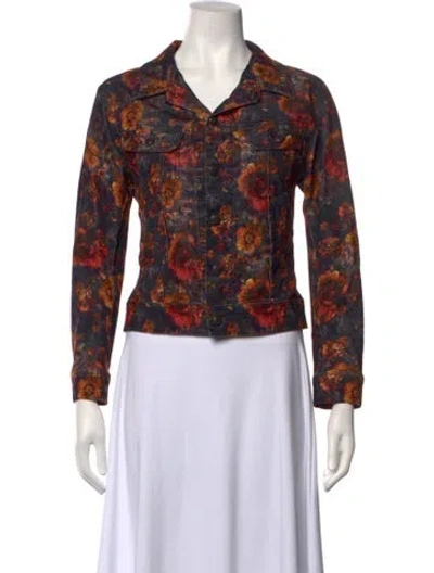 Pre-owned R13 Floral Print V-neck Sweater In Multicolor