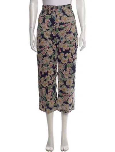 Pre-owned R13 Floral Print Wide Leg Pants In Multi
