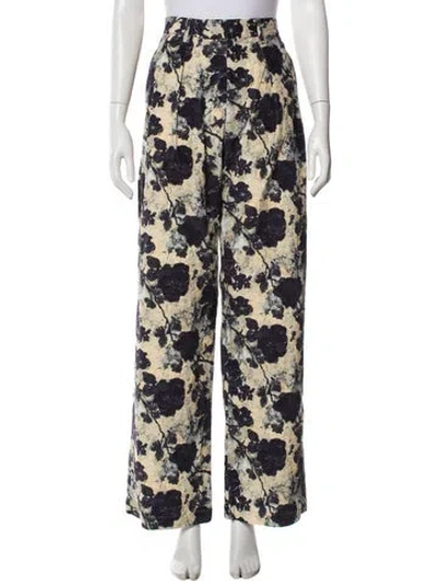 Pre-owned R13 Floral Print Wide Leg Pants In Multi