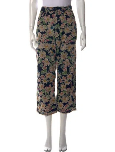 Pre-owned R13 Floral Print Wide Leg Pants In Multicolor