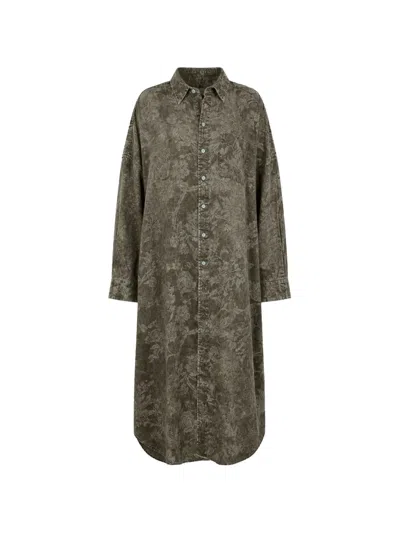 R13 Floral-jacquard-pattern Shirt Dress In Multi