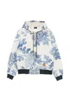 R13 Printed Drawstring Casual Jacket In Multi