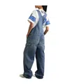R13 Frayed Denim Overalls In Blue