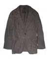 R13 Frayed Edge Ragged Blazer In Gray