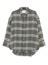 R13 Frayed Checked Cotton-flannel Shirt In Multi