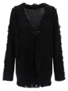 R13 Black Grunge Sweater In Black